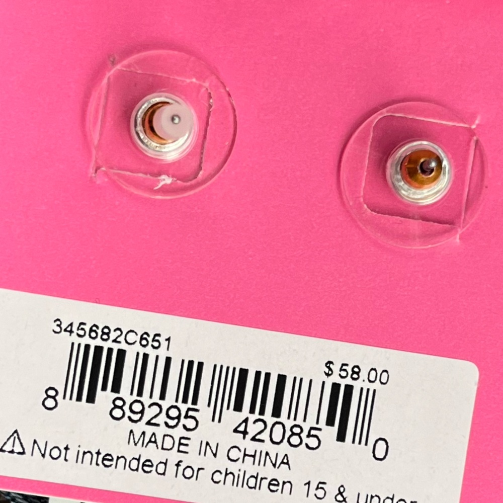 Betsey Johnson Flamingo Linear Drop Earrings - Picture 5 of 5